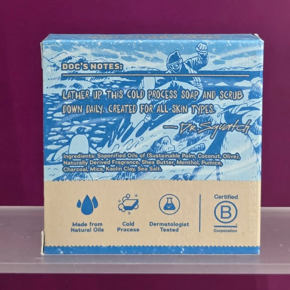 Dr Squatch Polar Rush Soap Men 5oz Limited Edition Heavy Grit Menthol Chill